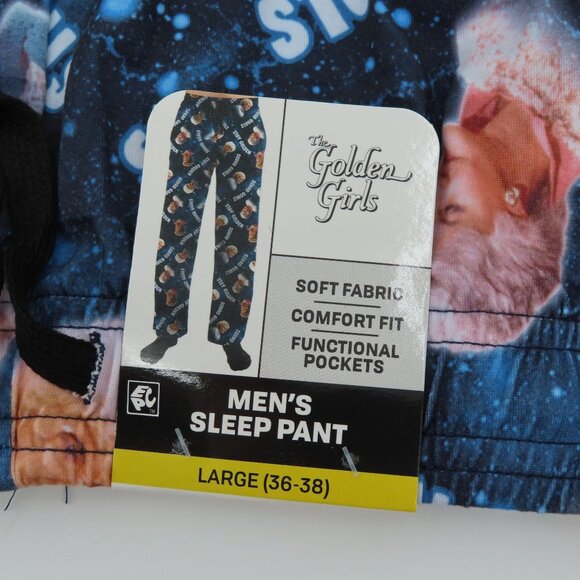 Stay Golden Girls Mens Large 36-38 Outer Space Galaxy Pajama Pants PJs NEW - Picture 7 of 12